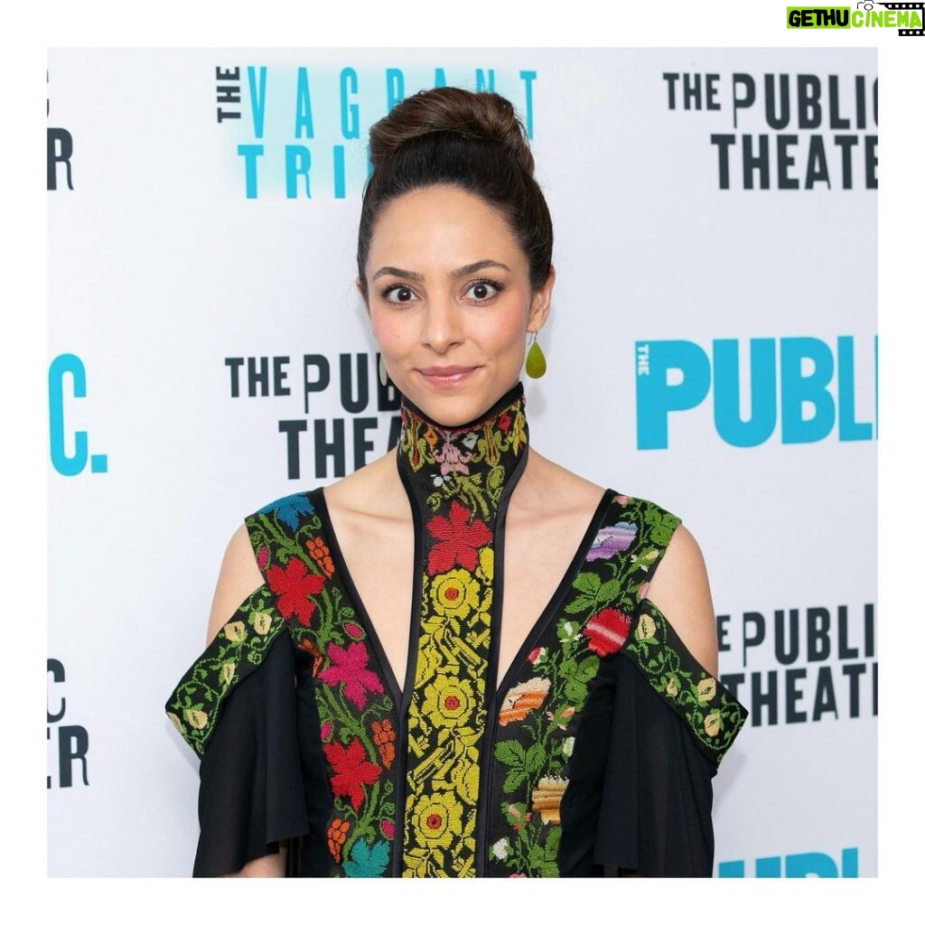 Tala Ashe Instagram - an opening/closing for the ages. what a *journey* this one has been. so proud we were finally able to bring @monamansourplays The Vagrant Trilogy to the stage. incredible hearts and minds in this company. especially grateful to be wearing this beautiful @suzytamimi creation adorned with vintage embroidery handmade by Palestinian refugees 🇵🇸 📸: @sidsalamander @andresoimages