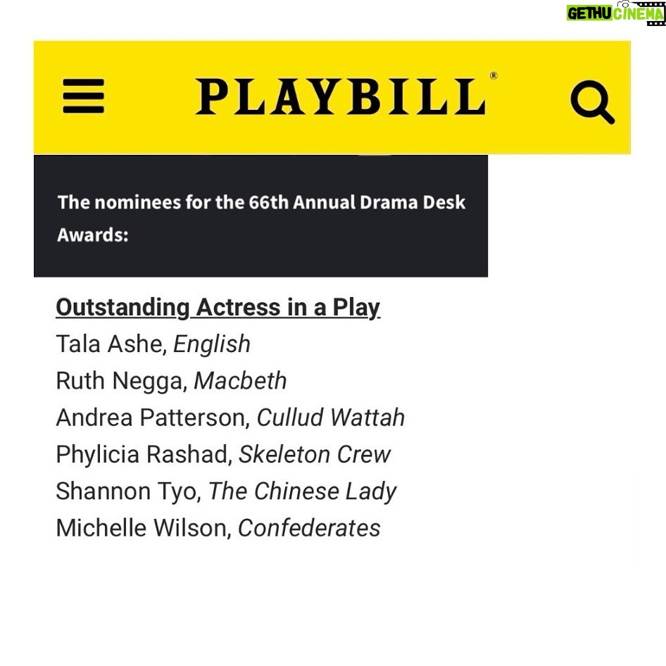 Tala Ashe Instagram - 😱😱😱 not sure what my name is doing in the general vicinity of Phylicia Rashad’s but I do know @sanaztss is the reason. I’m just beyond honored, confused, grateful. and huge congrats to the incredible @knudadams @marshagins @rza_behjat @marjie33 @avalalezarzadeh @pooyaland @haditabbal @atlantictheater #dramadeskawards