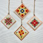 Tala Ashe Instagram - One of the things I love about acting is the excuse to dabble in skills decidedly different than my own. During the brilliant @monamansourplays The Vagrant Trilogy I was introduced to Palestinian embroidery, called tatreez. I started out wobbly, but eventually finished a larger piece with guidance and design from @themosaicrooms and the incredible artist @jordannassar I’m devastated by the horrors being inflicted on the men, women and children of Gaza and in my helplessness my hands found their way back to tatreez (and my cat found his way back to my lap). With @byjavad’s help, these little pieces have been elevated to a sort of ornament, pendant, or wall hanging of your choice. I’m raffling these pieces. All you need to do is 1) donate to @aneraorg , @thepcrf or @doctorswithoutborders 2) DM me the receipt 3) $5 will get you one entry (i.e. $20 = 4 entries) 4) I’ll do a drawing next week and pick winners at random. Thank you 🖤❤️💚