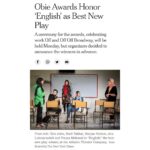 Tala Ashe Instagram - ENGLISH was as special as it gets. Awards are lovely (thank you @obieawards @thewing !) but the experience of being in this play- and part of this group- was the rarest gift. Sanaz, I’ll never be able to thank you properly for helping me understand what belonging actually feels like. You are a brilliant, deep and courageous artist. Also, zan zendegi azadi (jin jîyan azadi) till my dying breath. #womanlifefreedom 📸: @tender_buttons / @officialbroadwayworld