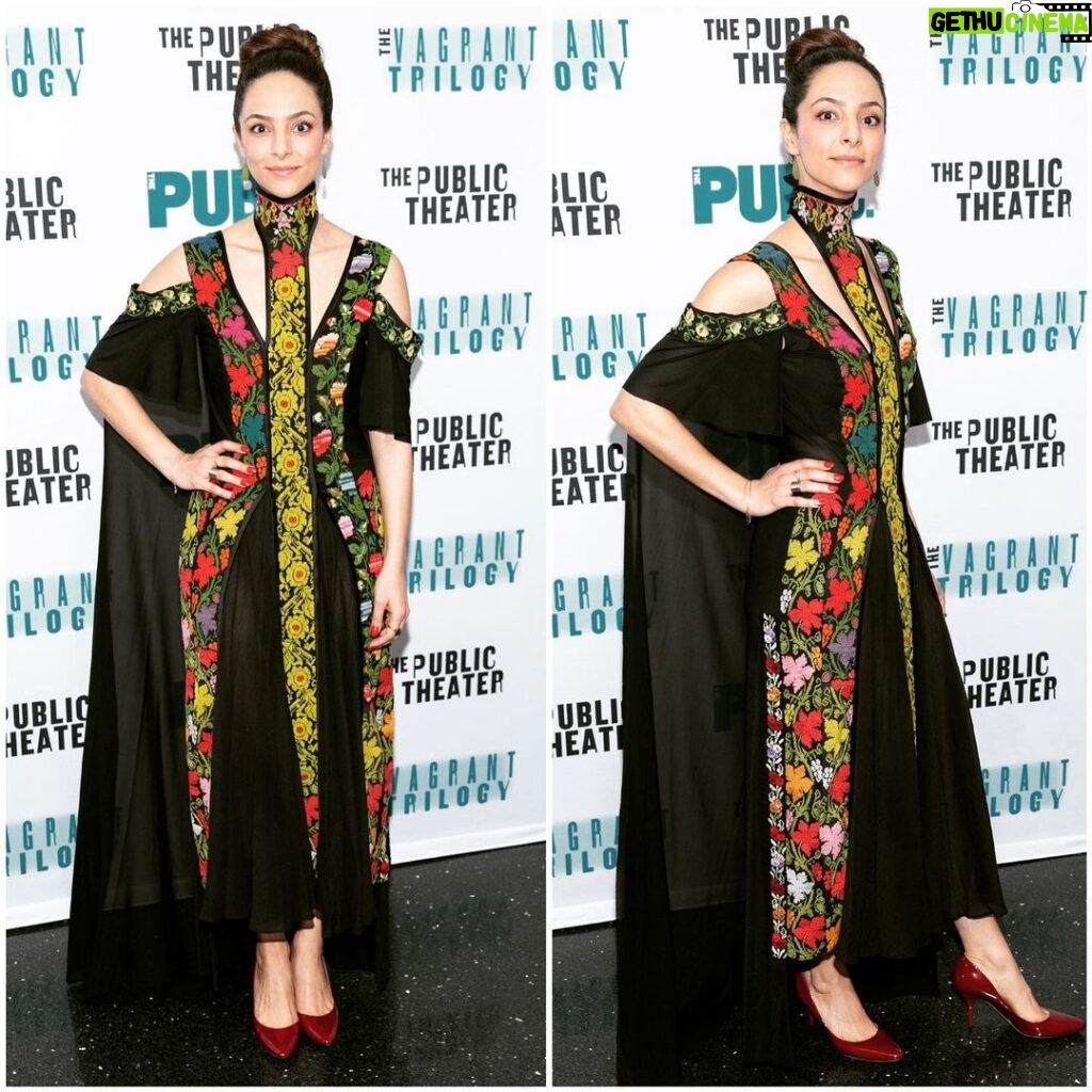 Tala Ashe Instagram - an opening/closing for the ages. what a *journey* this one has been. so proud we were finally able to bring @monamansourplays The Vagrant Trilogy to the stage. incredible hearts and minds in this company. especially grateful to be wearing this beautiful @suzytamimi creation adorned with vintage embroidery handmade by Palestinian refugees 🇵🇸 📸: @sidsalamander @andresoimages