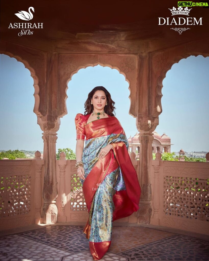Tamannaah Instagram - I’m in love with these gorgeous, exotic silk sarees from Diadem’s Ashirah silk collection ❤️ Explore & shop Diadem’s wide range of sarees at their Chennai stores! @diademstore.in @ashirahbydiadem You can now shop these handwoven luxury sarees online at www.diademstore.com #diademstore #ashirahsilks #silksaree #chennai #sareelove #artonsilk