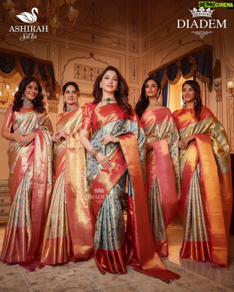 Tamannaah Instagram - I’m in love with these gorgeous, exotic silk sarees from Diadem’s Ashirah silk collection ❤ Explore & shop Diadem’s wide range of sarees at their Chennai stores! @diademstore.in @ashirahbydiadem You can now shop these handwoven luxury sarees online at www.diademstore.com #diademstore #ashirahsilks #silksaree #chennai #sareelove #artonsilk