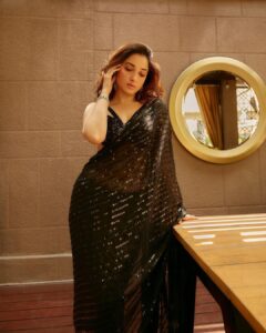 Tamannaah Instagram - In timeless glam by @neeta_lulla 🖤🖤🖤