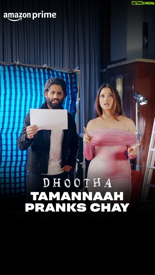 Tamannaah Instagram - welcoming @chayakkineni in true @tamannaahspeaks style 😉 our family just got a whole lot cooler 💙 #DhoothaOnPrime, Dec 1