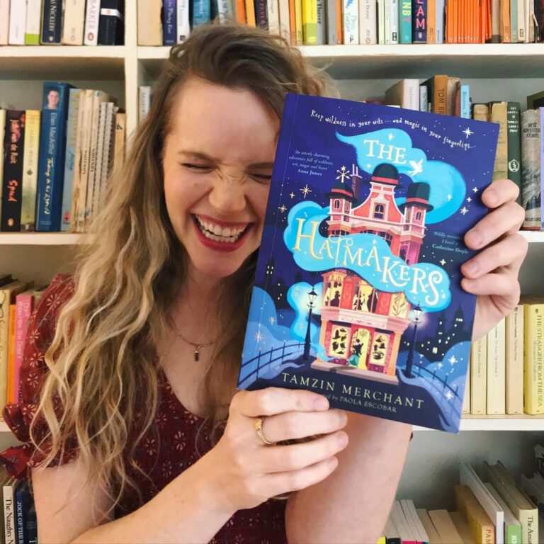 Tamzin Merchant Instagram - I am (can you tell?) UNBELIEVABLY EXCITED that #TheHatmakers is out in America today! ✨🎩✨ Grab your favorite reading-hat (everyone has one of those, right?) 🥳 Thank you to @paoesco8ar for making such a beautiful cover and bringing the world to life with your beautiful illustrations 🤩✨ And thank you to the amazing team at @nortonyoungreaders and @puffinbooksuk who have worked such brilliant magic to bring The Hatmakers into the world ❤️