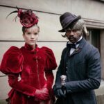 Tamzin Merchant Instagram - It’s #NationalHatDay To celebrate this day of fine headwear, here’s Imogen and Agreus (aka me and @thedavidgyasi) on @carnivalrow wearing some rather wonderful costumes designed by the brilliant @joanna_eatwell ✨ 🧢🚨FUN HAT FACT: the hat David is wearing is THE ACTUAL HAT that inspired the dream I had where I got the idea for my children’s book #TheHatmakers ✨ it was specially made to fit over his horns and truly is a magical hat ✨🎩✨