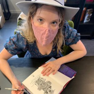 Tamzin Merchant Instagram - I still haven’t really processed that The Hatmakers is out there in the world now! And I definitely haven’t quite snapped back to reality (what even IS reality any more?!) Here are some pics from publication week, featuring a magical hat-cake and Hat-biscuits made by my mum, a small mountain of books at @goldsborobooks and a delightfully fun evening with @thegavgav ✨🎩✨

Thank you SO MUCH to everyone who made The Hatmakers book birthday so special: thank you for your beautiful messages and videos of love and support (Sorry if I haven’t got back to you yet! I am floating on a bit of a cloud at the moment and the phone signal on this cloud is sporadic - also I’m perennially disorganized... finally being a published author definitely hasn’t changed me 😂) 

Thank you especially to everyone who has read the book and sent such lovely messages (and written such kind and generous reviews). I am so immensely grateful for you, and glad that my story that started as a dream is finally a real live book. It’s as much yours as mine now. Thank you for making it feel so welcome in the world 😘 xxx