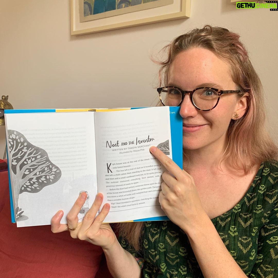 Tamzin Merchant Instagram - Happy Birthday Puffin! Today we’re celebrating the 80th year of Puffin books with the publication of The Puffin Book of Big Dreams! This is a collection of short stories from Puffin authors, the dreams of kids around the country, all illustrated by brilliant artists. Magic! I am so thrilled that my short story has been published in this book. It officially means that (as of today) I am a published writer 🥳 it is head-spinningly wonderful to have my story in such illustrious company, beside stories from some of my all-time literary heroes from childhood. (Roald Dahl, Malorie Blackman, Jacqueline Wilson, Terry Pratchett!) The book is a beautiful collection, full of heart and soul, big dreams and beautiful art. I thoroughly recommend it 💛 #HappyBirthdayPuffin