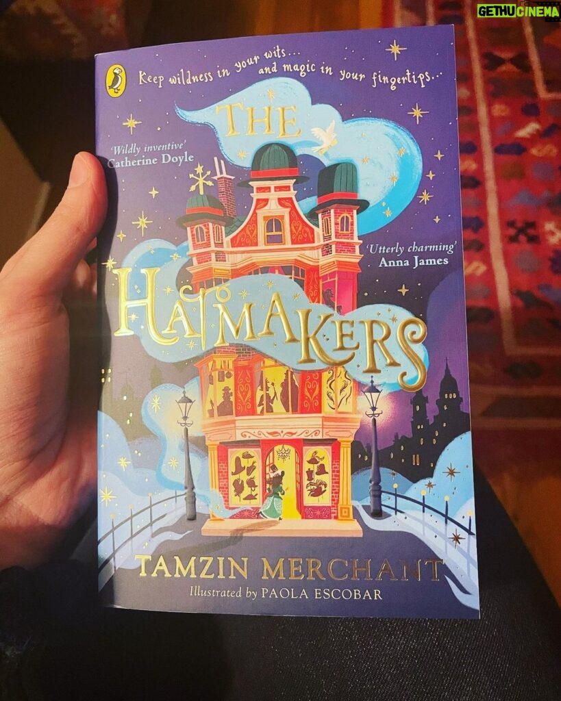 Tamzin Merchant Instagram - Today, The Hatmakers is published in paperback! 🥳 I wrote a blog post for @waterstones talking about my favourite clothes (magical and otherwise) in children’s literature 🤓 You can find it on the Waterstones blog and in my stories ✨🎩✨