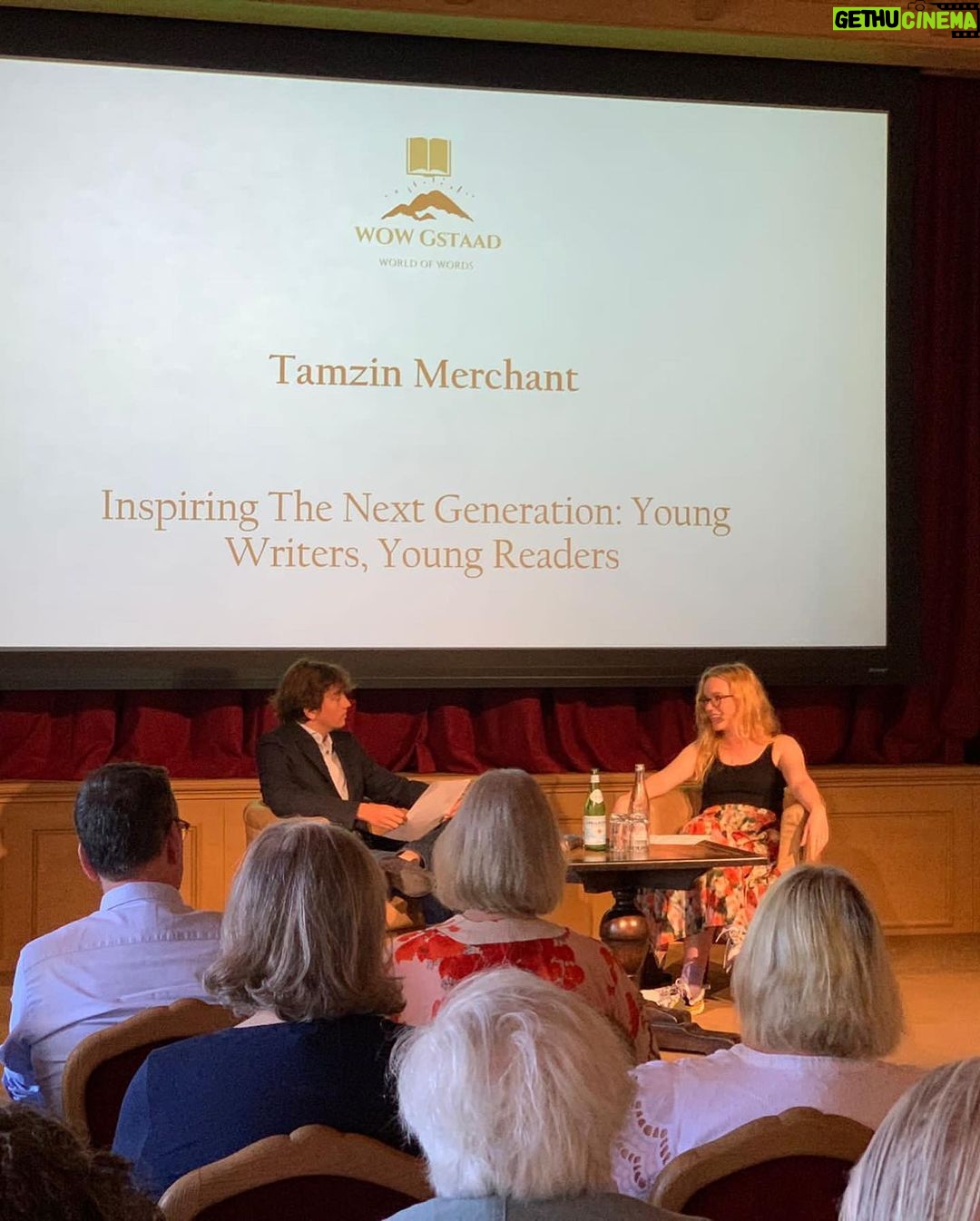 Tamzin Merchant - 1K Likes - It’s been such a joy to spend the weekend at @wowgstaad hearing brilliant people talking about books and sharing a few thoughts of my own too 🤓
Thanks for having me and my sister along, WoW! We had an absolute ball ✨🇨🇭✨