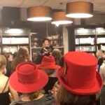 Tamzin Merchant Instagram - HAPPY WORLD BOOK DAY! Here I am grinning my head off at the lovely lovely launch party of #TheMapmakers (and celebration of #TheHatmakers) with the two utterly brilliant women who made both books possible - my amazing agent @cmlwilson and stellar editor @natalieldoh 🤩🤩 ✨🎩✨ There are a couple of other pics from the party as well as a bit of me reading an tiny bit from The Mapmakers (mainly so I could do Sir Hugo’s voice) 😘 Have a wonderful book day everyone! Xx 🥳 (PS. My starry night dress is from @meadows____ 💖) Islington Waterstones