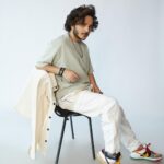 Tanishk Bagchi Instagram - My Mild Side! 🤍 📸 - @anamika_ Styling - @vibhutichamria MUA - @safasheikhbeauty Hair - @thakuramit190 Location - @mandarinstudios Outfit by @sense_the_store_