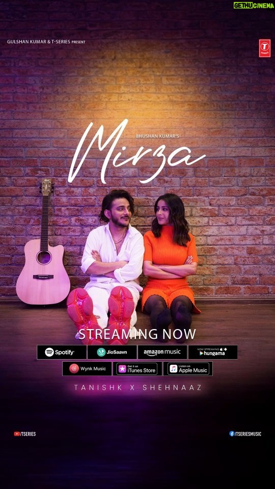 Tanishk Bagchi Instagram - Hit play and let the magic unfold.✨💞🎶 #Mirza Streaming Now on All Platforms #tseries #BhushanKumar @tanishk_bagchi @shehnaazgill