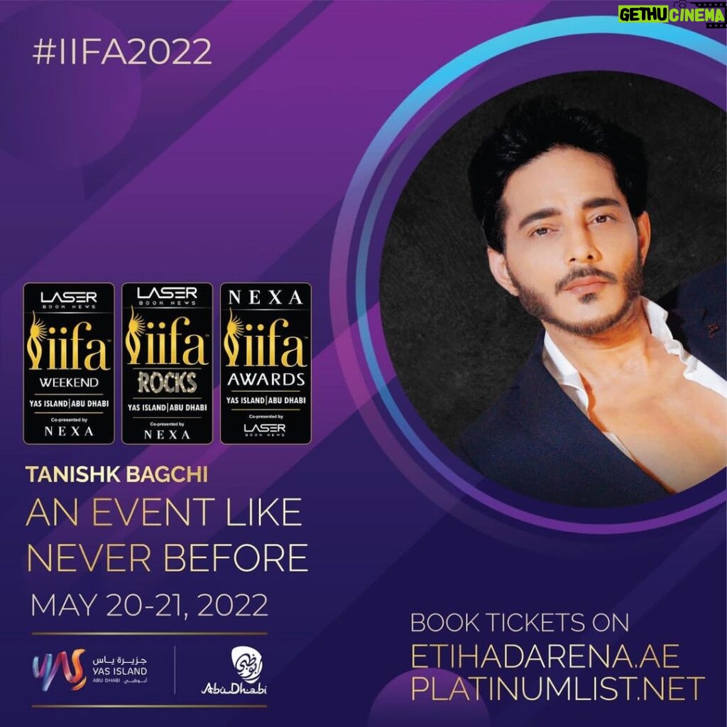 Tanishk Bagchi Instagram - Are you ready for a musical night jam packed with entertainment and everything Bollywood? I am! Buy your tickets now from etihadarena.ae and grab a seat amongst all your favorite stars. #IIFA2022 #YasIsland #InAbuDhabi #NEXA #CreateInspire #LaserBookNews #EaseMyTrip #EtihadArena @iifa @yasisland @visitabudhabi @nexaexperience @easemytrip @etihadarena.ae