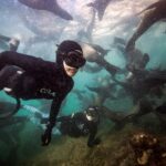 Tanya van Graan Instagram - Gandi was right when he said, A small group of determined and like-minded people can change the course of history! 🙌🏼😃🦈Behind me is @oceanramsey, swimming next to this incredible woman that has done so much for shark conservation is truly a dream come true! ☺️🙏🏼 ~ 📸 @juansharks #TheApexExpedition 🎥🎬 #PowerTeam #savethegreatwhiteshark #capefurseals #SavetheOcean Plettenberg Bay, Western Cape