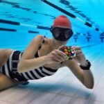 Tanya van Graan Instagram - Not sure if under pressure or ice,ice baby...🎶🤔#GetIt #StaticApnea #BeCreative #freediving #girlswhofreedive #waterbabyforlife💙 #rubikscubesolutions #googleit Cape Town, Western Cape