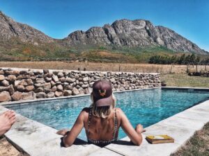 Tanya van Graan Instagram - Wherever you go becomes a part of you somehow. 😊🙏🏼🌄 #Tulbagh #Escape  #💚 @oudecompagnies