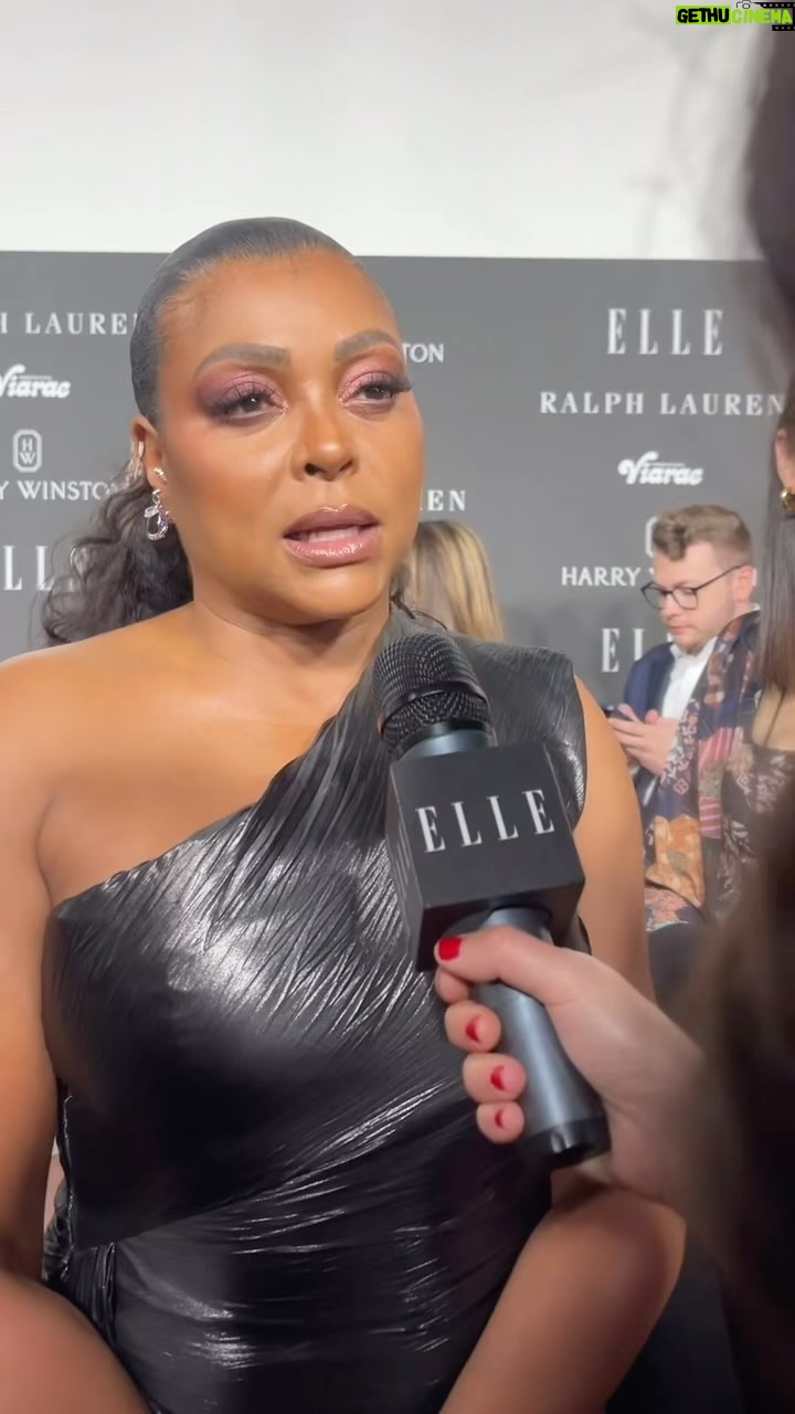 Taraji P. Henson Instagram - Women in Hollywood honoree #TarajiPHenson, wearing @ralphlauren collection, shares her best piece of advice for women starting out in the industry. #ELLEWIH @harrywinston @viaraewines
