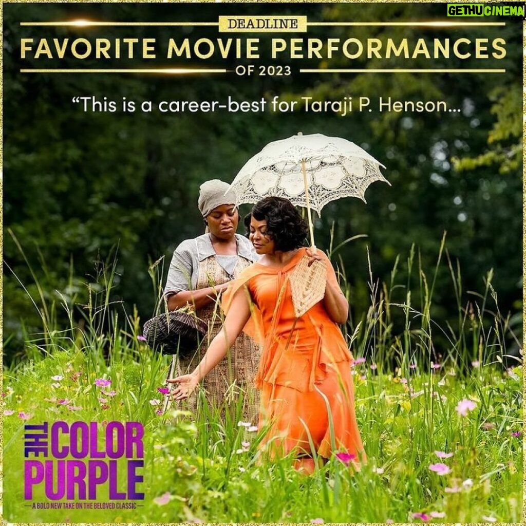 Taraji P. Henson Instagram - Thank you so much @deadline @thecolorpurple @wbpictures 🙏🏾🙏🏾🙏🏾💜💜💜 #Repost from @thecolorpurple • Taraji P. Henson lights up the screen with her “powerhouse performance” in #TheColorPurple. Thank you, Taraji, for being our Shug Avery. 💜