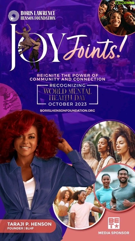 Taraji P. Henson Instagram - We are changing the narrative! We're aiming to create 100,000 hours of joy with you, our global community, but we can't do it alone... It's all about finding joy in your everyday lives; taking a walk, playing childhood games, singing, potlucks, all with family and friends. We are reclaiming our community, leaning on traditions that have helped us to connect to resilience and the power of JOY. Sign up today! Link in bio ⬆️ @blhensonfoundation #BLHF #BLHFJOYJOINTS #JOYJOINTS2023 #JUKEJOINTS #JoyIsCurrency #BLHF5YEAR #BlackMentalHealth #HealthyMind #BlackMentalWellness #BlackJoy #JoyIsOurNorthStar🌟