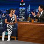 Taraji P. Henson Instagram - Did you catch me tho👀💜💋 #Repost from @saishabeecham • Did y’all catch @tarajiphenson last night on @fallontonight ??? She looked so pretty 😍😍 Makeup by me! @saishabeecham Stream it if u missed it!!