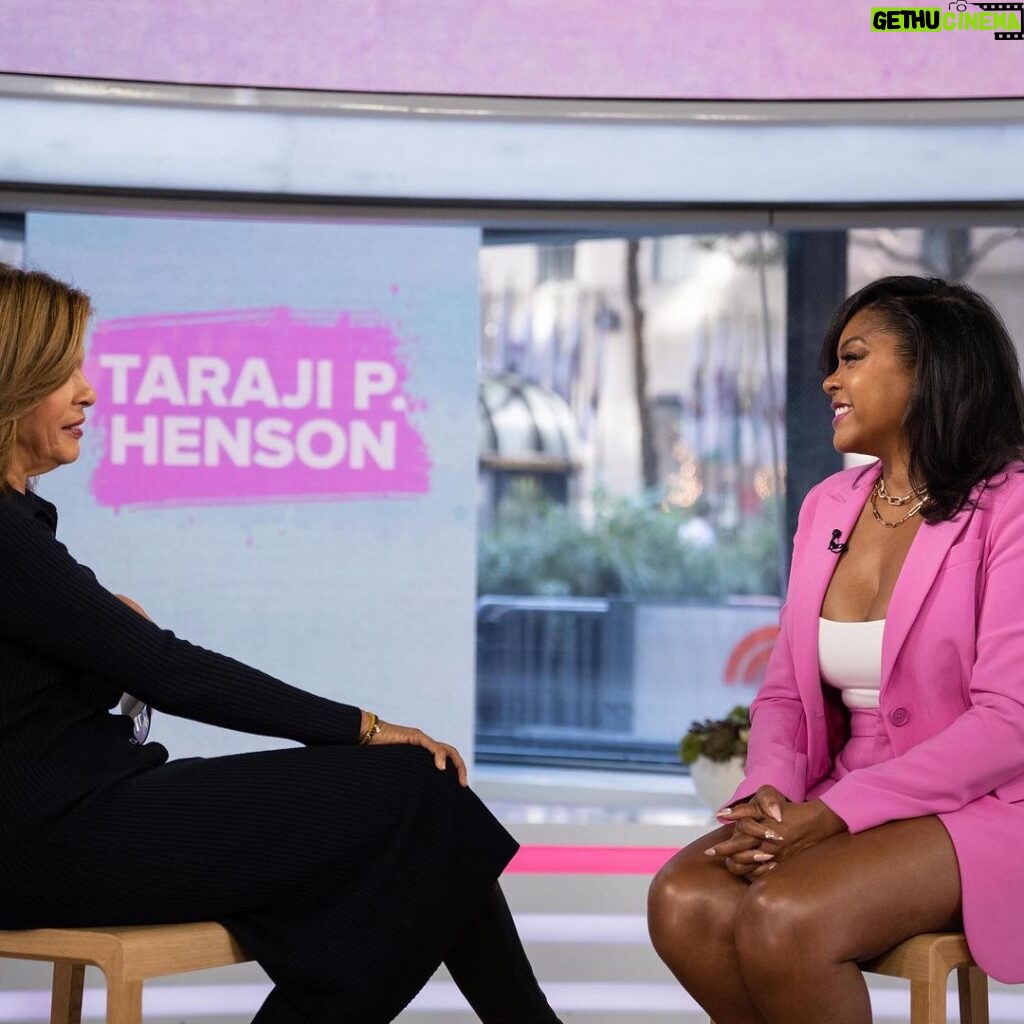 Taraji P. Henson Instagram - Thank you Hoda and @todayshow for having me. We spoke about our amazing partnership with @katespadeny and launching our new SheCare Wellness Pods at Hampton University this fall! 💕