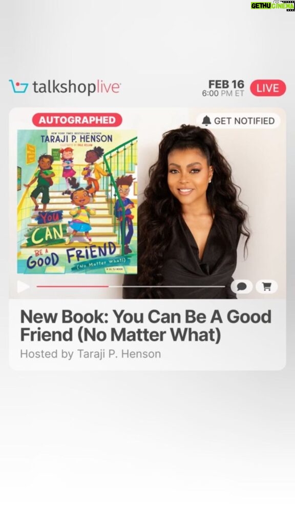 Taraji P. Henson Instagram - Mark your calendars! 🗓️ 📚 On Feb 16 at 6pm ET I’ll be doing a virtual book signing for my upcoming childen’s book, You Can Be A Good Friend (No Matter What!). I’ll be talking about the book and autographing books for you all. Hope to see you there! Link in bio. @talkshoplive #TalkShopLive #Autographedcopies #PictureBookMagic #YouCanBeaGoodFriend