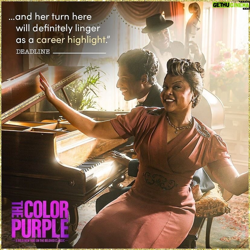 Taraji P. Henson Instagram - Thank you so much @deadline @thecolorpurple @wbpictures 🙏🏾🙏🏾🙏🏾💜💜💜 #Repost from @thecolorpurple • Taraji P. Henson lights up the screen with her “powerhouse performance” in #TheColorPurple. Thank you, Taraji, for being our Shug Avery. 💜