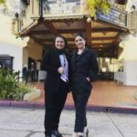 Taraneh Alidoosti Instagram - ‌ با سحر مصیبی، پیش از اکران «اورکا» در سی‌وهفتمین جشنواره فیلم سانتا باربارا. . US premier for “Orca”, @officialsbiff With director @sahar_mossayebi . Wearing @yalda.thelabel @noorarashdesigns Shoes: @mehrnooshshahhoseini . In collaboration with @aassttiinn Santa Barbara, California