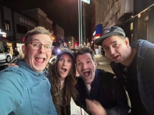 Tate Ellington Instagram - And sometimes you run into dear friends when you thought you were 2000 miles apart. My heart is full.❤️❤️❤️❤️

@joshruben @macedintheface @laurensick