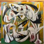 Tate Ellington Instagram - Plan to finish today or die trying. (work in progress, but not for much longer)😬 oil on canvas 48” x 48” #wip #oilpainting #oil #painting #expressionism #originalpainting #artistoninstagram
