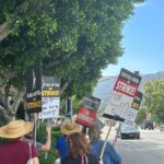 Tate Ellington Instagram - So very proud to be a part of @sagaftra. Honored to walk in solidarity with my fellow union members as well as those of @wgawest. To all of those who support us in our effort to earn a fair wage and share in the fruits of our labors, thank you. ❤️ PS: the last photo is another glorious attempt at a selfie. Walt Disney Studios