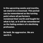 Tate Ellington Instagram - I cannot possibly say this better so I won’t. Thank you @itsmattbush and thank you to all of those who voted YES. 💪 Repost from @itsmattbush • As our negotiation committee begins contract talks, it's important to express our sincere appreciation to our union leaders’ immense dedication and hard work as they strive to secure our new deal. Equally important is the need to remind them, (as well as ourselves) of who it is they’re representing. We are the performers of SAG-AFTRA, the ones who breathe life into the most compelling (and the most profitable) stories, captivating audiences in theaters and at home. Please DM me for an email template that can be sent to the national board expressing our gratitude and our encouragement to capitalize on yesterday’s SAV vote. The era of negotiation out of fear is over. We will not accept anything less than transformative. @seanastin @thejenniferbeals @sharibelafonte @nitashabhambree @mitchellbobrow @rodgerbrandon5 @yvettenicolebrown @actvocate @joannacassidyofficial @hicusick_ig @jessicamedinaactress @njduerr @dylanabby @haleisner @debbieevansstunts @francesfisher @nancyflanagan_ @ilyssafradin @androidegarcia @bradgarrett @supererniegram @stephenmckinleyhenderson @dulehill @thedavidjolliffe @phoebejonasnyc @mike_kraycik @rosedianeladd @xojodilong @melmackactingstudio @camrynmanheim @marymcdonaldinc @jmelen77 @matthewmodine @billfromboston @esai_morales @dannavarromusic @rosie @ron.ostrow @theebillyporter @lindapnyc @thesherylleeralph @michaelrapaport @albinokid1026 @patriciaheaton @courtneyrioux @iamrobschneider @sharonstone @towandaunderdue @lisaannwalter @olgabluesbabe @officialfrandrescher @benwhitehair Los Angeles, California
