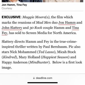 Tate Ellington Instagram - Unbelievably excited to have been a part of this one and can’t wait for you to see it!

Thank you @shopmaker @casting.amanda #johnslattery
❤️❤️❤️
#jonhamm #tinafey #nickmohammed @happyandersonacting