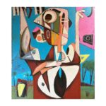 Tate Ellington Instagram - Howdy 48” x 42” oil on canvas #oilpaint #originalart #art #painting #oilstick