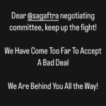 Tate Ellington Instagram - Keep up the fight! I know we have all sacrificed, but I want a good deal. I know we have all had to tighten our belts, some much more than others, but we are in this together. I want all of this to have been worth it. I don’t want to look back and feel defeated. I want to look back on this with pride knowing that we fought and got what we are worth. #unionstrong #union #sagaftrastrong #sagaftrastrike Los Angeles, California