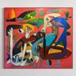 Tate Ellington Instagram - Vivication 64” x 72” oil on canvas #art #painting #oilpainting #expressionism #originalart #artistsoninstagram Los Angeles, California