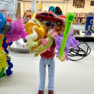 Tate Ellington Instagram - The best time making new toys from old toys @remainders_creative_reuse 

PS: mine is the last photo and it’s “Dad at a Theme Park” action figure.❤️