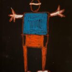 Tate Ellington Instagram - a little break from the larger pieces 8” x 10” wax pastel on wood panel