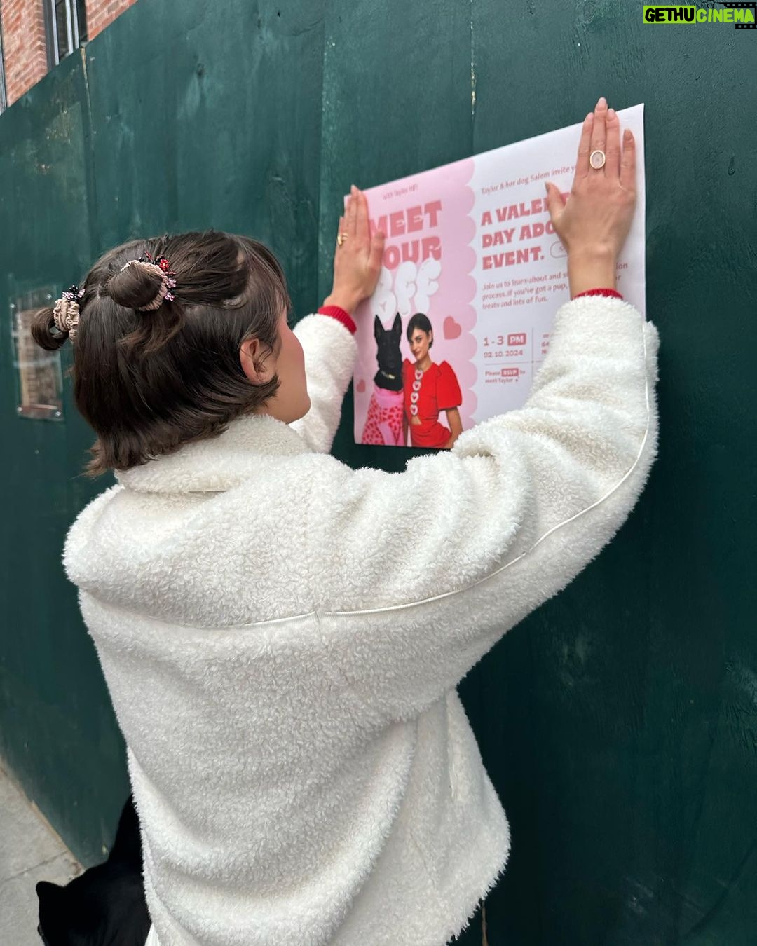 Taylor Hill Instagram - Salem and I are so excited for our Valentine’s Day adoption event on Saturday! 💘 Meet your BFF like I did or come with yours for all the fun. RSVP by clicking the link in my bio 🐾 P.S. if you see our posters around the city be sure to tag us in your story so we are able to repost! Seeing them makes our day 🥹💕 New York, New York