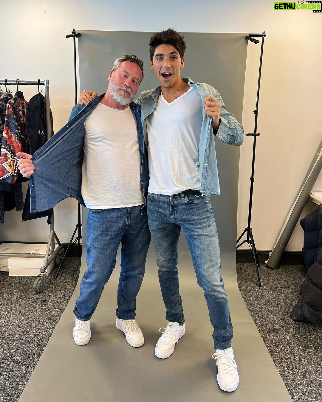 Taylor Zakhar Perez Instagram - This is Keith Madden. Keith is good at fashion. Like really good. He brought us to Savile Row where legitimate royalty get their bespoke threads made. This was our first day of preprod and probably the first best day ever. We also wore the exact same outfit one day. He wore it better. Thx Keith. Savile Row, London