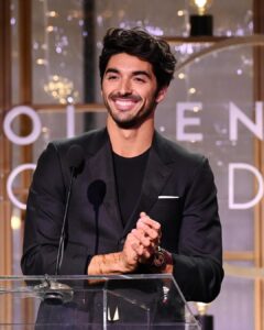 Taylor Zakhar Perez Instagram - What a weekend! Thanks for showing a Midwest kid a good time. @goldenglobes , @amazonstudios and @vanityfair Team @jasonbolden @remba_ Fit @thombrowne @zegnaofficial