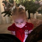 Tecia Torres Instagram - Twas the night before Christmas … and all through the house the baby wasn’t sleeping 🥰😂🎅🏼 #OurLittleLove #6months #BabysFirstChristmas #Mamas80sChristmasOutfit
