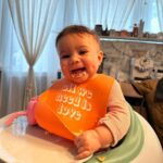 Tecia Torres Instagram - Alayah is going to be quite the character, we can already tell she has a big personality! Today she had her 6m check up. Our pediatrician told her to slow down & that she is very advanced. She is still a tiny little thing 14.5 lbs. Last night she started wanting to pull herself up on the couch, she is so so close to an actual crawl not just her army crawl, she loves to “talk” and she loves standing/trying to walk. She enjoys trying foods, likes water and started using her sippy/straw cup. We are so proud to be her moms. ♥️