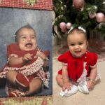 Tecia Torres Instagram - The greatest most precious the gift under the Christmas tree this year is you! 🎅🏼❤️ Such a beautiful holiday season. #FirstChristmas #BabyGirl #WhoWoreItBetter #SameOutfit #MiniMe