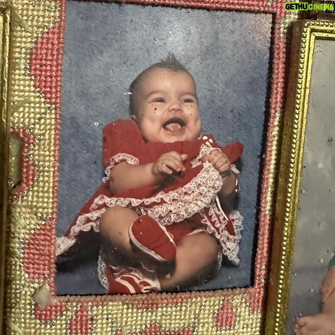 Tecia Torres Instagram - Alayah loved meeting Santa 🎅🏼 She loved playing with his beard and staring at him. She could have stayed all day…Her first Christmas outfit was her Mamas 35 years ago… swipe to see Raquel in it too ♥️ #FirstChristmas #Godbrother #GodParents #Family #Love #RockNado #Holidays