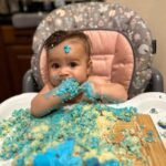 Tecia Torres Instagram - Happy 1/2 Birthday to our beautiful princesa. 6 Months of pure bliss, 6 months of morning smiles, 6 months of baby coos, laughs, and talk, 6 months of making memories. The absolute best 6 months ever! Alayah is sitting up really well, army crawling everywhere, loves her furbaby siblings espically our cat Dubai, enjoys watching moms train, smiles ohh so much, & still on team no sleep. She is 25 inches tall now & still a tiny little one 14 lbs. We are incredibly proud to be her moms. 🩷🥳