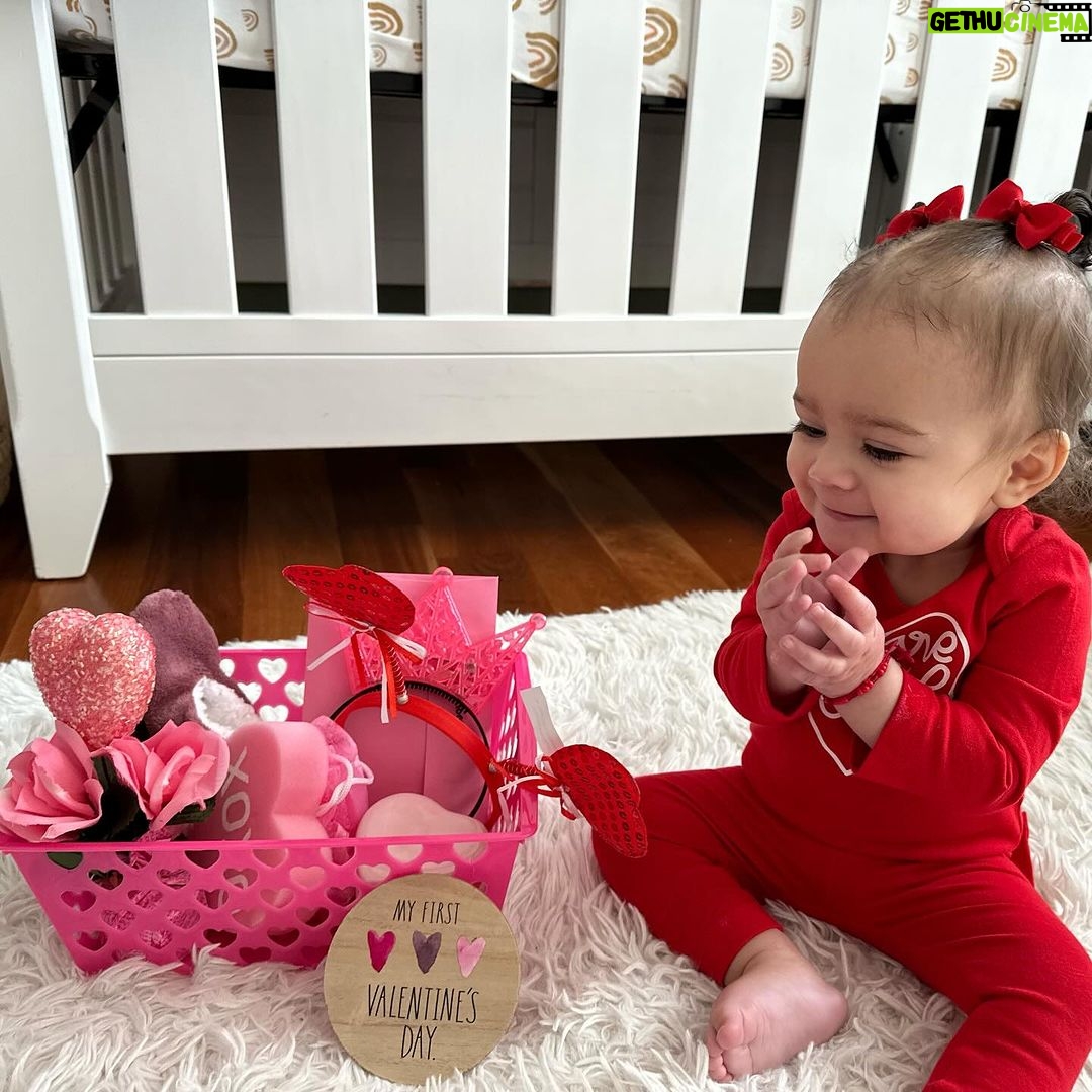 Tecia Torres Instagram - Happy Valentines Day ♥️ #BabysFirstValentines