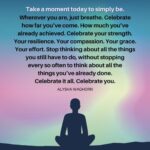 Teryl Rothery Instagram – I don’t know about you but I find myself doing just this. Looking at what I still have to do, what I still need to achieve. How can I be a better mom? A better partner? How can I help more people? How can I bring in more stray animals into my already full home? 😊

And then I stop….I breathe….and I say “I am so so grateful for what I have accomplished. Today is a good day”. Thank you for this reminder. 🙏🏼❤️🐾